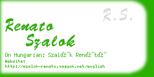 renato szalok business card